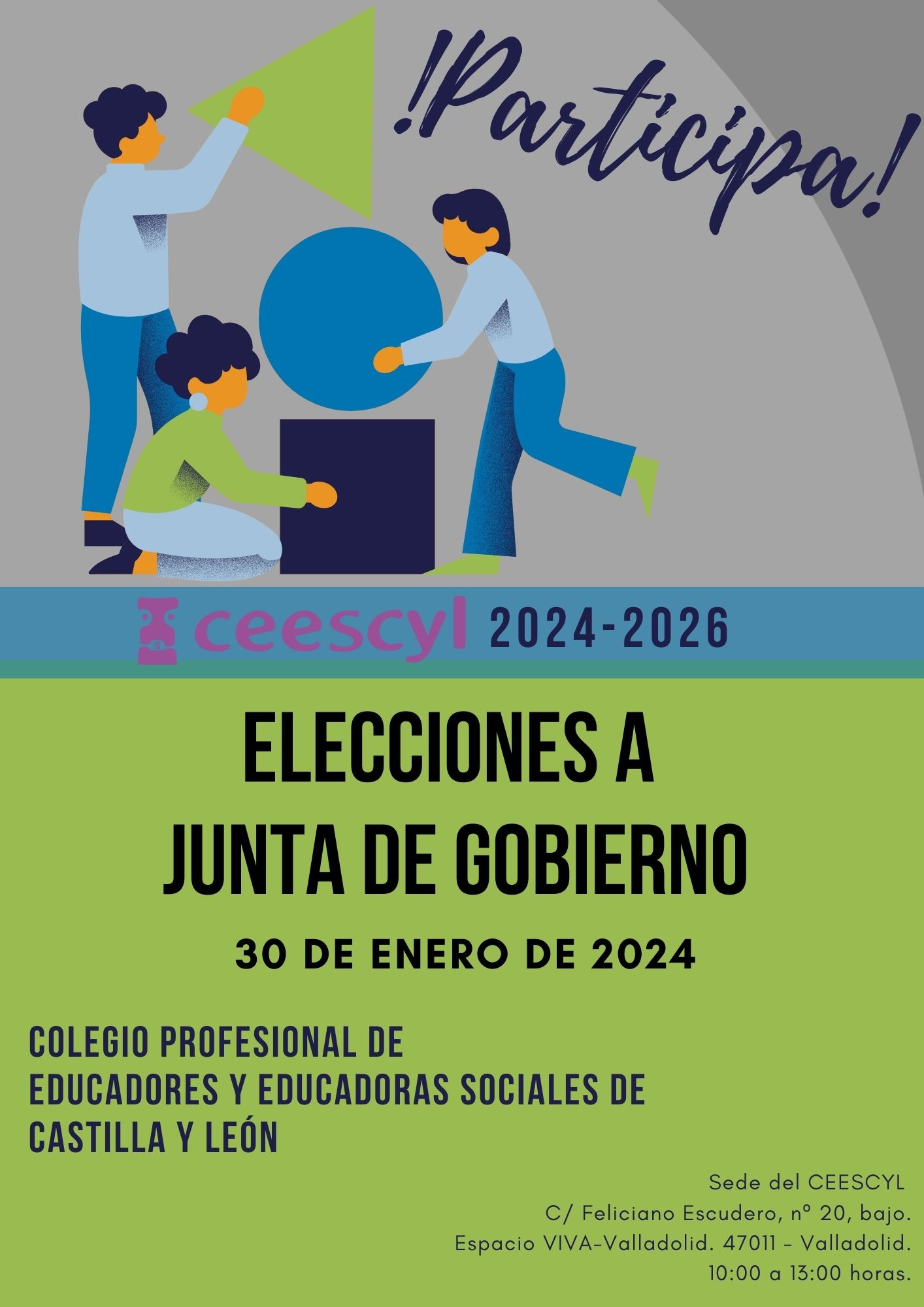 CONVOCATORIA DE ELECCIONES A JUNTA DE GOBIERNO DEL CEESCYL PERIODO 2024-2026. ELECCIONES 30 ENERO 2024 